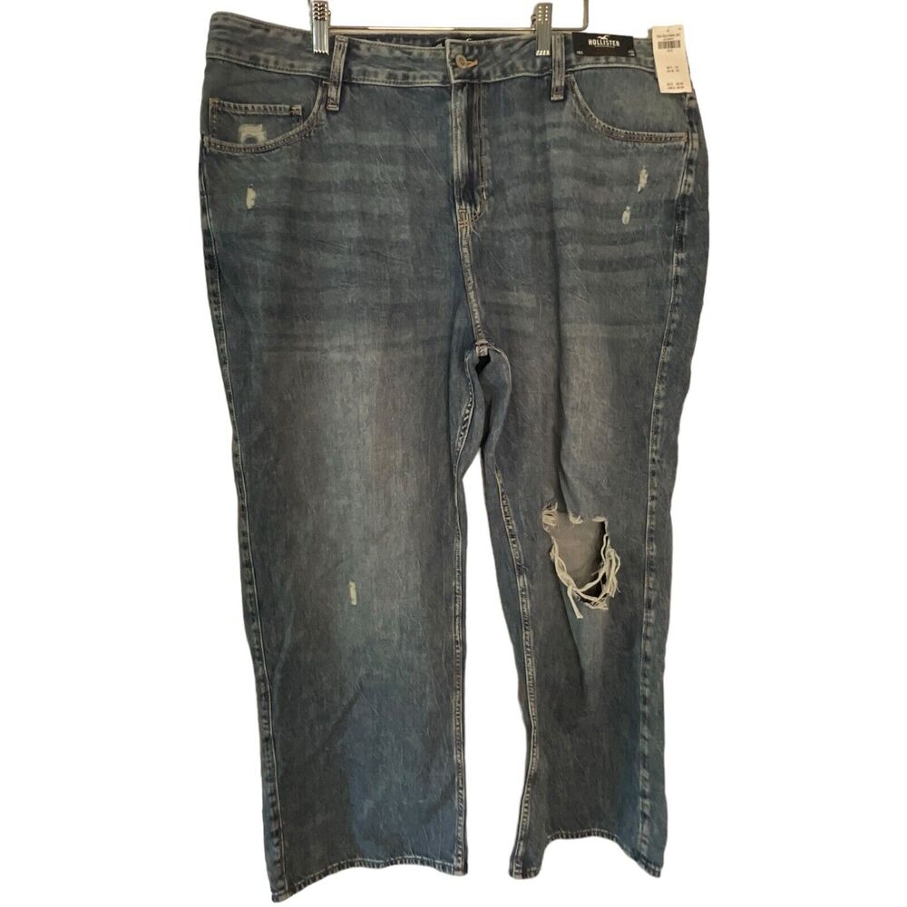 Hollister Women's Blue High-Rise‎ Vintage Baggy Jeans Size 34